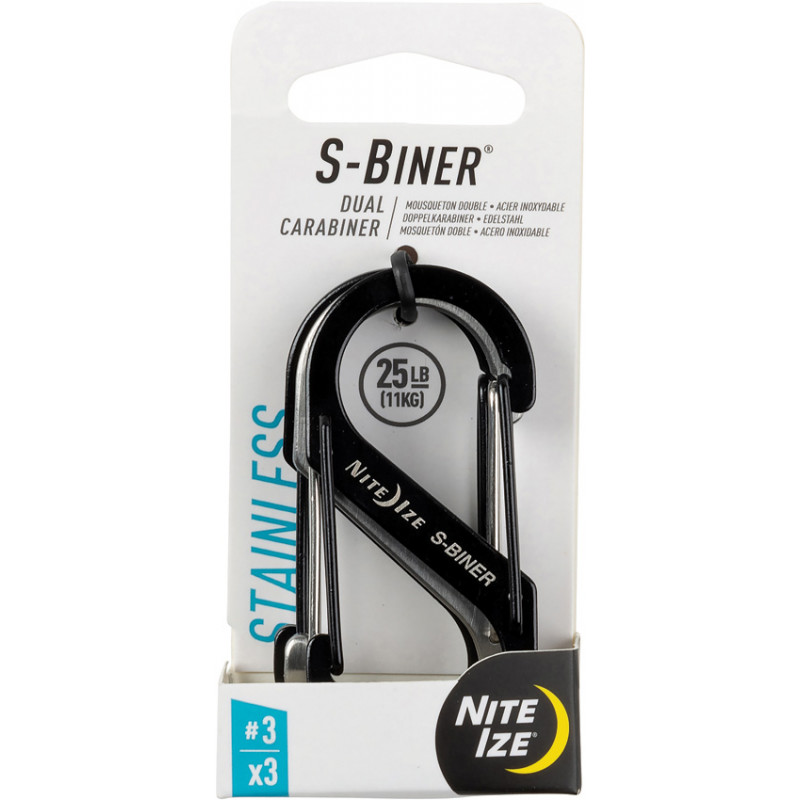 S-Biner 3 Stainless 3pk