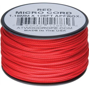 Micro Cord 125ft Red