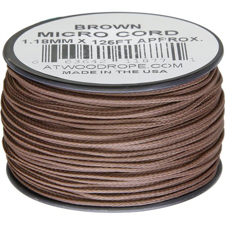 Micro Cord 125ft Brown