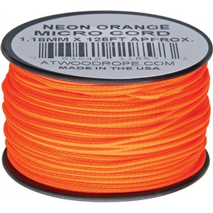 Micro Cord 125ft Neon Orange