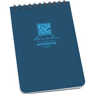 Top-Spiral Notebook 4x6 Blue