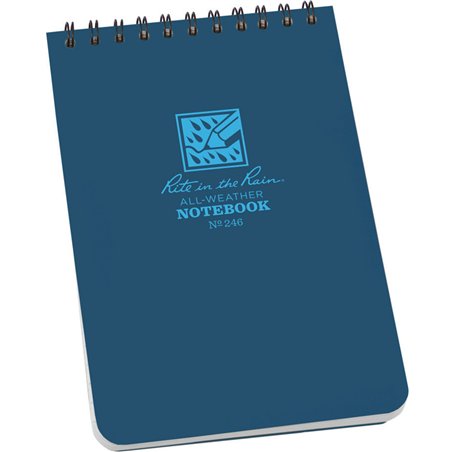Top-Spiral Notebook 4x6 Blue