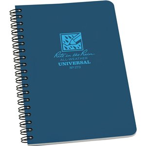 Side Spiral Notebook Blue