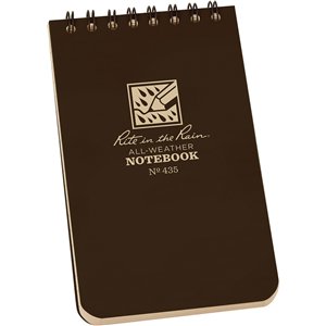 Top Spiral Notebook 3x5 Brown