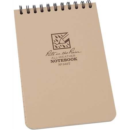 4 x 6 Top Spiral Notebook Tan