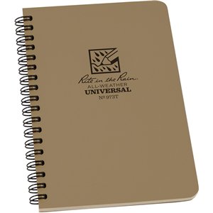 Side Spiral Notebook Tan