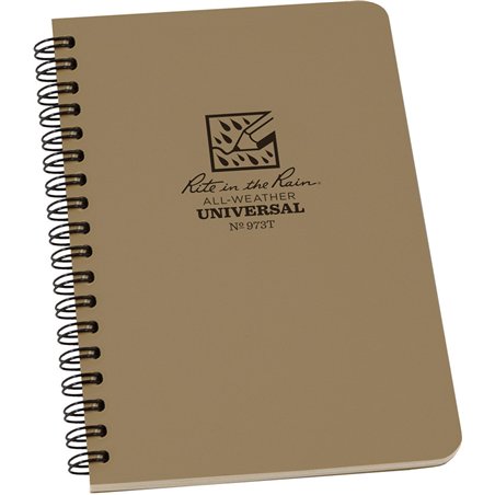 Side Spiral Notebook Tan