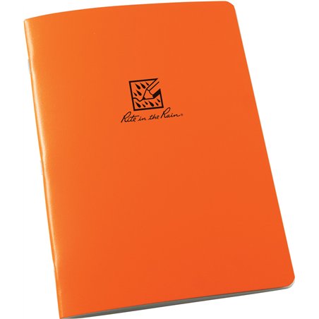 Large Stapled Notebook Orange