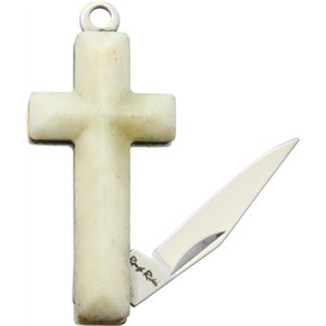 Cross Knife White Smooth Bone