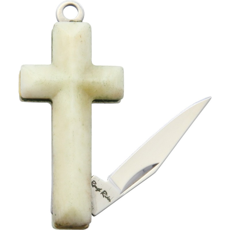 Cross Knife White Smooth Bone