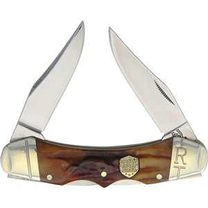 Double Lock Brown Stag Bone