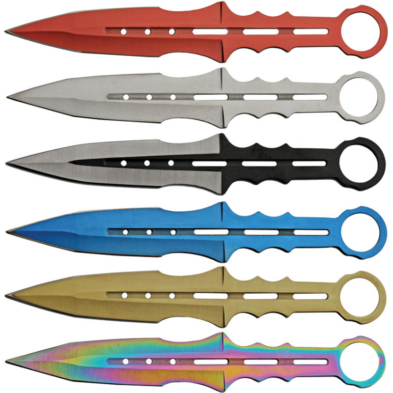 6pc Multicolor Throwing Knives