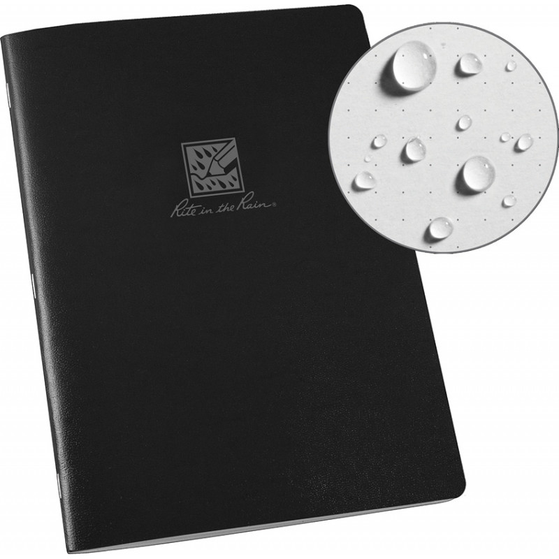 Large Stapled Notebook Black