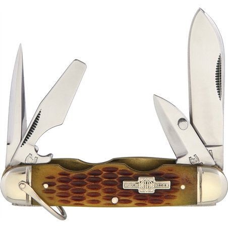 Camp Knife Amber Bone