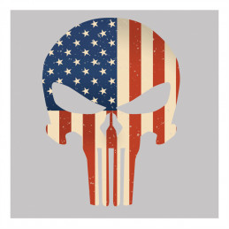 Sticker USA Flag Skull