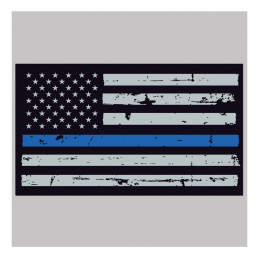 Sticker Thin Blue Line Flag