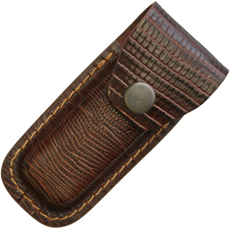 Leather Belt Pouch Lizard