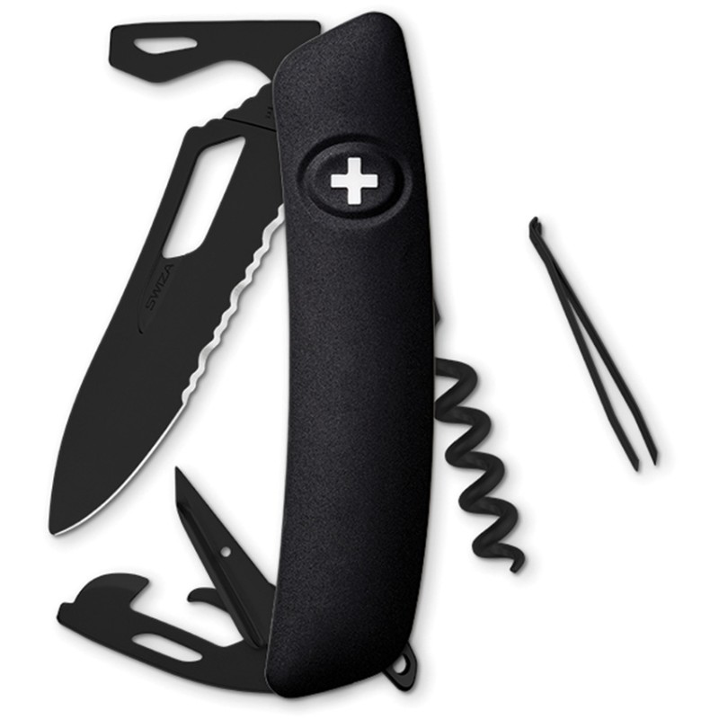 SH03 Swiss Pocket Knife Black