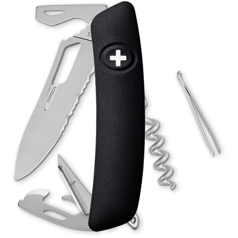 SH03 Swiss Pocket Knife Black