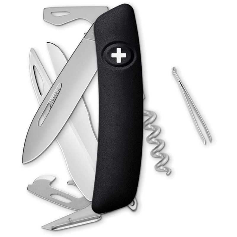 D07 Swiss Pocket Knife Black