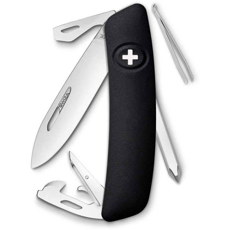 D04 Swiss Pocket Knife Black