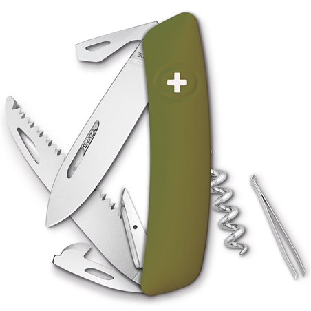 D05 Olive Swiss Pocket Knife