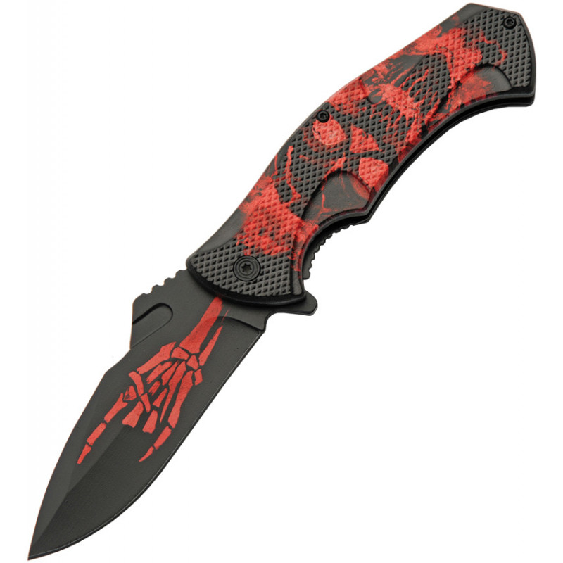 Skull Linerlock Red