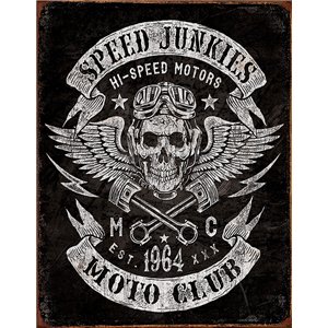 Speed Junkies Moto Club Sign