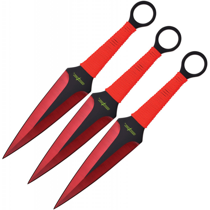 Throwing Knife Set Red