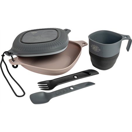 Six Piece Mess Kit Black/Gray