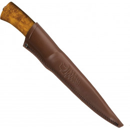 HELLE Knives Steinbit Fillet Knife for Fishing Fixed Blade Curly Birch Wood Handle Sandvik 12C27 Stainless Steel