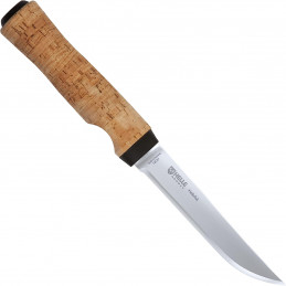 HELLE Knives Hellefisk Fillet Knife for Fishing Cork Handle Sandvik 12C27 Stainless Steel  Leather Sheath