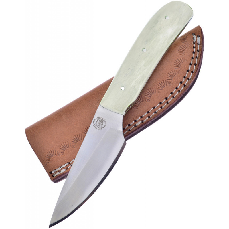 Fixed Blade White Smooth Bone