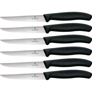 Steak Knife Set 6pc Black