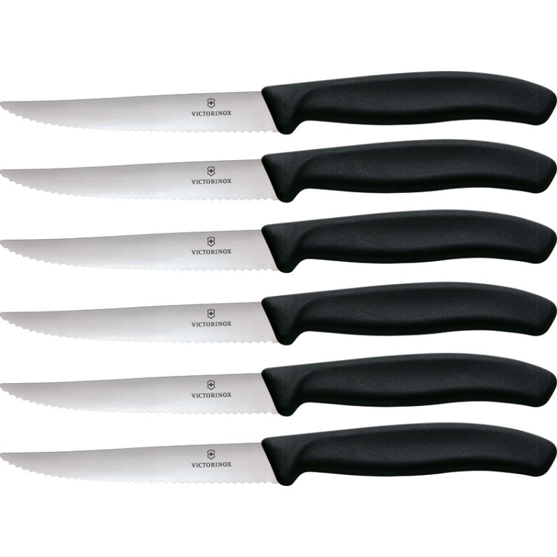 Steak Knife Set 6pc Black