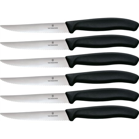 Steak Knife Set 6pc Black
