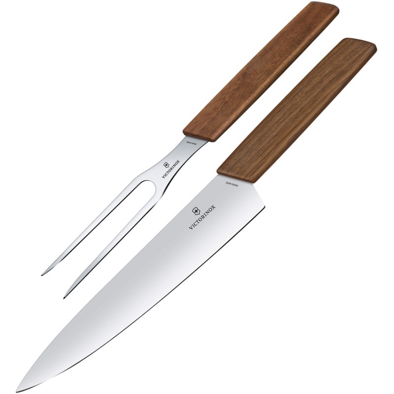 Carving Set 2pc Walnut