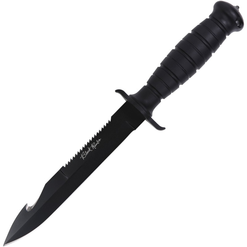 Black Rambo Savage Fixed Blade