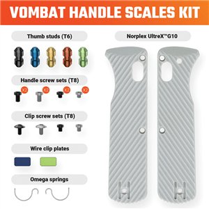 Vombat Handle Scales Gray G10