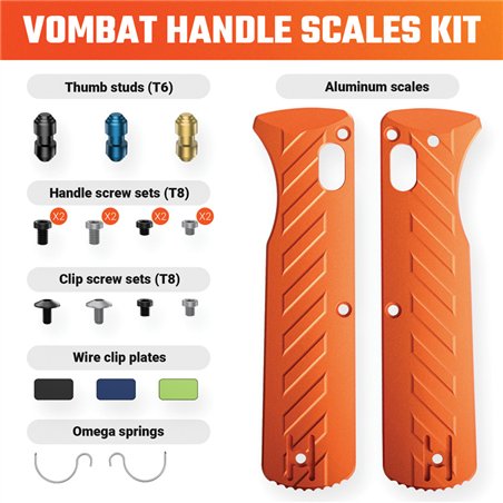 Vombat Handle Scale Kit Org