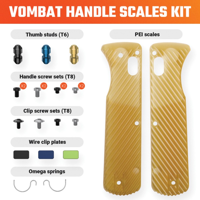 Vombat Handle Scale Kit PEI