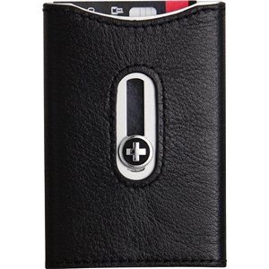 Swiss Wallet Black w/Silver