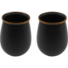 Enamel Tumbler Set Charcoal