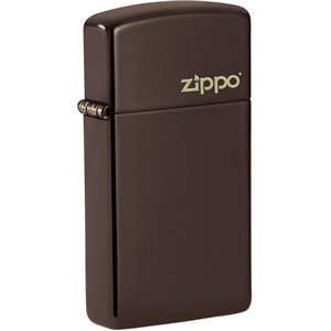 Slim Brown Zippo Logo