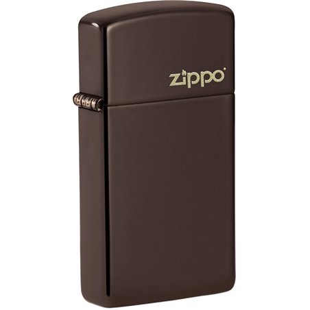 Slim Brown Zippo Logo