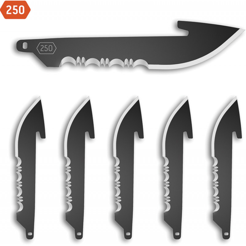 Drop Point Blade Pack 6 Blk