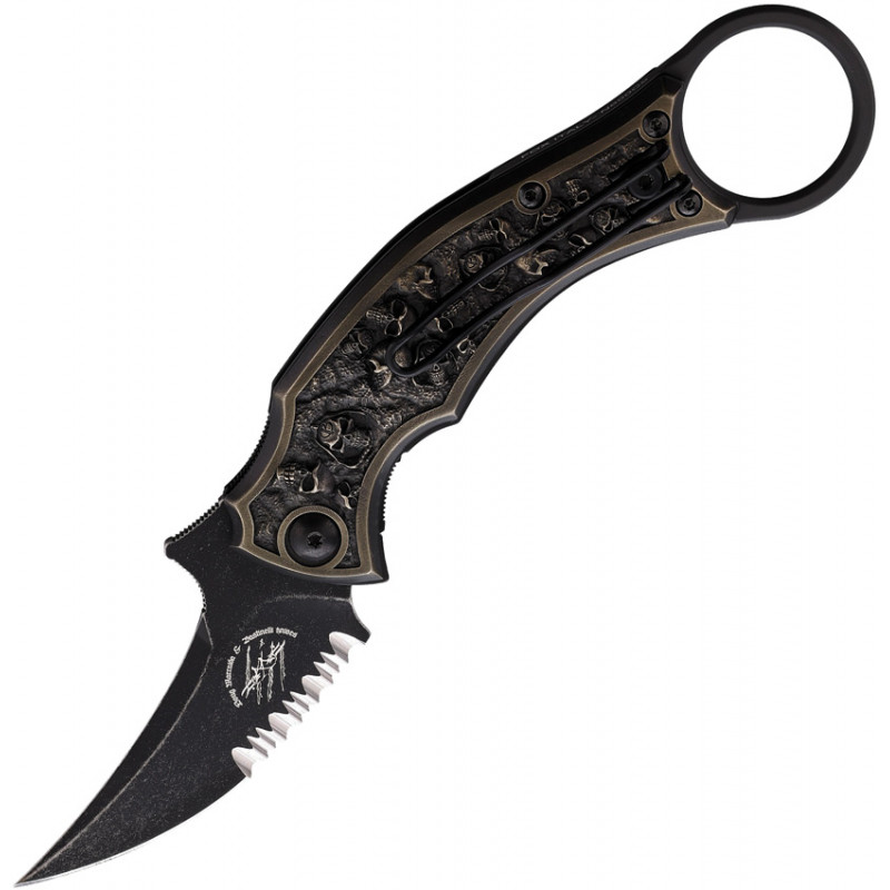 Mako Linerlock Serrated Bronze