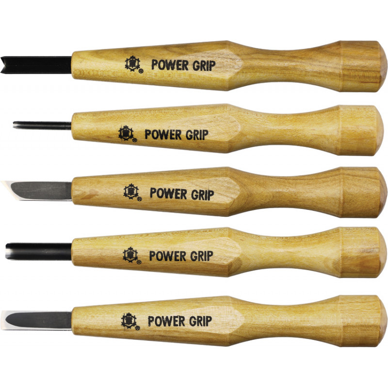 Power Grip Wood Chisel Set 5pc