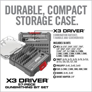 X3 Driver 57-Piece Bit Set