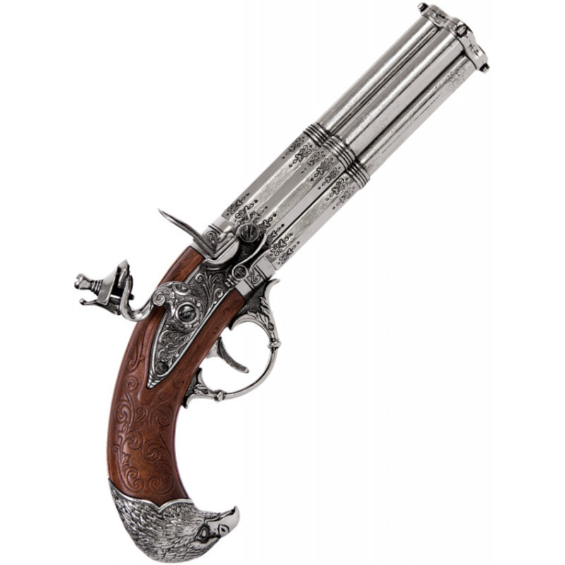 French 4 Barrel Flintlock